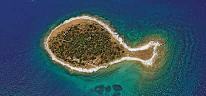 Croatian island coastline