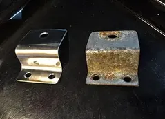 Ventilteile aus poliertem Messing vom Techimpex-Herd