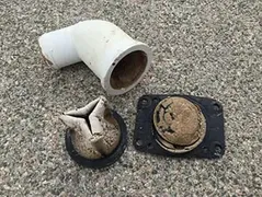 Rastavljeni dijelovi WC pumpe Jabsco