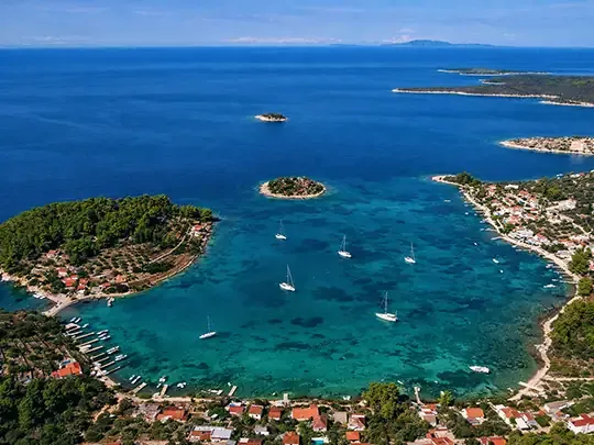 Kotwicowisko Gradina w pobliżu Vela Luka