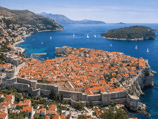 Arrival in Dubrovnik at the end of the southbound route