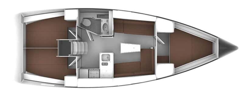 BAVARIA Cruiser 37 planimetria