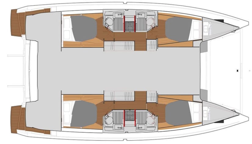 Fountaine Pajot Astrea 42 - Mojo plano